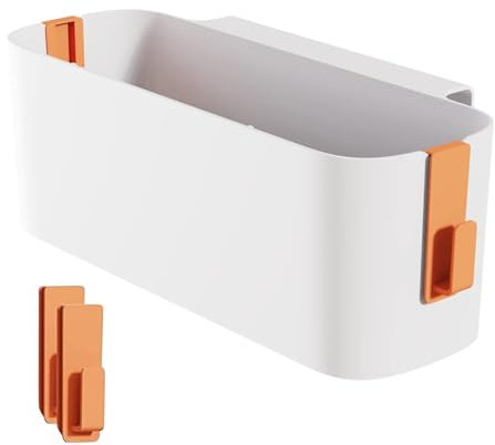 ARCPNRT Cestas de Almacenamiento Cama Colgando, Organizador de Cama Colgante con Ganchos, Naranja Bolsa Organizadora de Cabecera, Cesta de Almacenaje, para Oficina, Colegio, Casa, Dormitorio