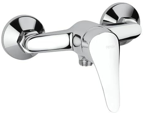 Yellowshop - Miscelatore bagno completo rubinetteria lEIRA lavabo bidet vasca e doccia incsso esterno in ottone cromato flessibile inox piletta Made in Italy (Esterno doccia)