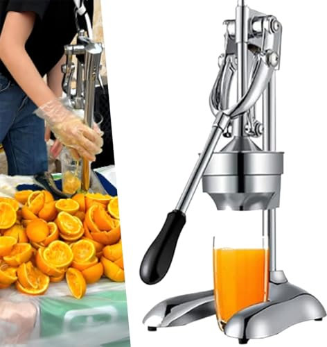 RSPPPJQ Exprimidor de limón Manual de Acero Inoxidable de Alta Resistencia, exprimidor de Naranjas Profesional con Base Estable en Forma de U, diseño Comercial Independiente.