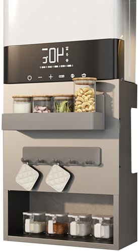 Magnetic Pipe Cover for Bathroom Kitchen, Wall-Mounted Gas Pipeline Concealer with Storage, Organizes Meter Box Boiler Garage Office Craft Room