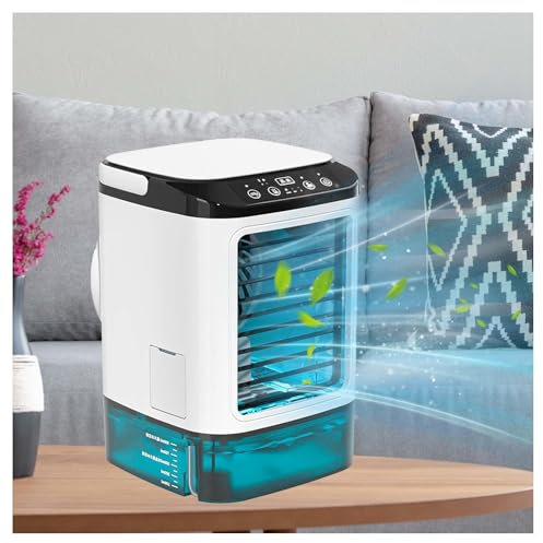 Con Caja De Hielo Aire Acondicionado Portatil, Aire Acondicionado Caravana Atomización Silenciosa Enfriador De Aire