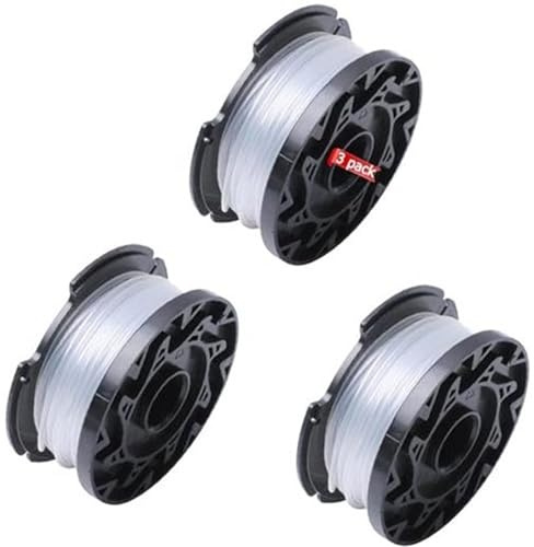XEBRAD A6481 A6485 Spool Line Compatible with Black Decker Reflex Strimmer ST5530-GB GLC3630L20-GB STC1820PC-GB BESTA530-GB BESTA525-GB by Pack of 3 Trimmer Spool Line