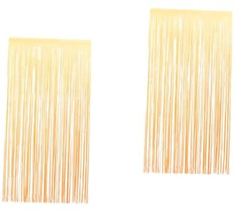 Gadpiparty 2 Piezas cortina de lluvia fondo de fiesta decoraciones de despedida de soltera Fotografía Franja decoraciones de fiesta serpentina cortina con flecos de fiesta el plastico Naranja