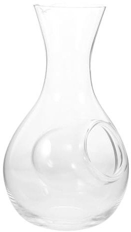 Amosfun Cold Sake Decanter with Built Ice Cavity Glass Wine Carafe for Rapid Cooling and Temperature Retention Ergonomic Grip for Easy Pouring for Parties and Weddings