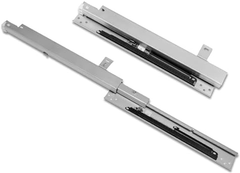 Unterflurführung Schubladenschienen, Teleskopschienen Bodenmontage Vollauszug, Auszugsschienen Bodenmontage für Vitrinen Computertische, Tragkraft 40 KG(30 cm)