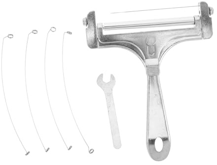 FIXOSHEE Cortadora Mantequilla y Queso de Acero Inoxidable con Alambres Extra y Llave Rebanadora Manual Portátil para Bloques Diseño Adaptable y Precisión Cocina