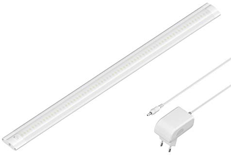 ledscom.de LED Unterbau-Leuchte SIRIS weiß matt mit Netzteil, flach, 50cm, 531lm, warm-weiß