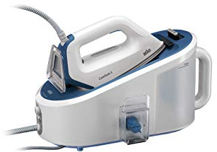 Braun CareStyle5 IS5145WH Ferro da Stiro con Caldaia a Carica Continua, Serbatoio 2L Removibile, Getto di Vapore 400 g/min, Autospegnimento, EasyLock, Scorrevolezza 360* su tutti i tessuti, bianco/Blu