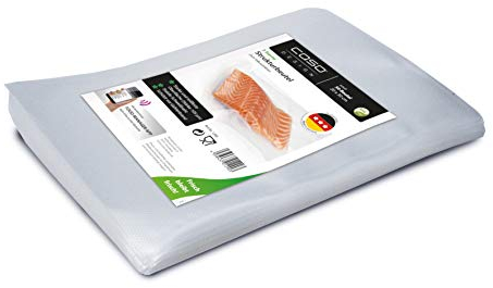 CASO Strukturbeutel 20 x 30 cm / 50 Folienbeutel, für alle Balken Vakuumierer & Folienschweißgeräte, BPA-frei, stark & reißfest, 105µm, stabile Schweißnaht, Sous Vide geeignet, Made in Germany