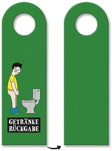 Toiletten Türhänger mit Spruch: Getränkerückgabe in Grün Toilette Klotüre Klo WC
