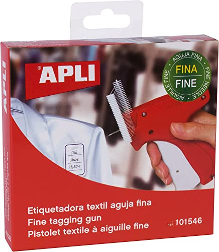 APLI 101546 - Etiquetadora textil con aguja fina + 101571 - Pack de 5 agujas finas para etiquetadora textil