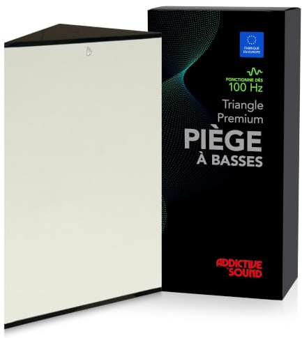 Addictive Sound Bass Trap d'Angle Premium 100 cm, Ivoire | Piège à basses autoportant et empilable, laine acoustique haute densité, tissu 275 g/m², fabriqué en UE, garantie 3 ans