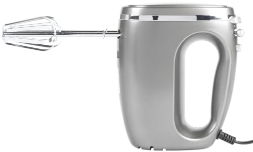 Progress Lunar Hand Mixer, 300W, 5 Speed With Turbo, Gunmetal | 2 Beaters, 2 Dough Hooks, Stainless Steel Attachments, Eject Button, Lightweight Design, Baking And Dough Mixing