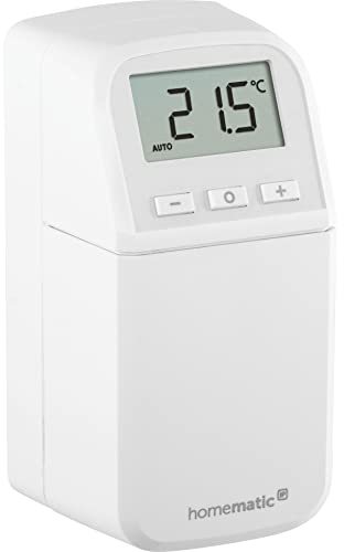 Homematic IP Smart Home Heizkörperthermostat – kompakt Plus, digitaler Thermostat Heizung, Heizungsthermostat, Heizkosten sparen, einfache Installation, Energie sparen, 157681A0 Weiß