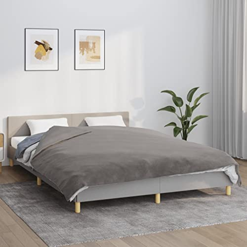 DCRAF Farbe: graue Gewichtsdecke mit Bezug grau 200x225cm 9kg Stoff