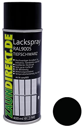 Zaundirekt Lackspray RAL 9005 tiefschwarz 400 ml