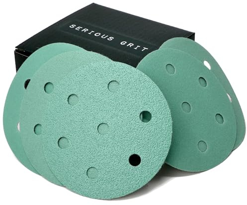 Serious Grit - 90mm Sanding Discs - P80-220 Assortment - 50 Pack | Fits Festool RO 90 Rotex Sanders - Includes 10 Each of P80, P120, P150, P180, P220 Grit - Heavy-Duty Hook & Loop Sandpaper