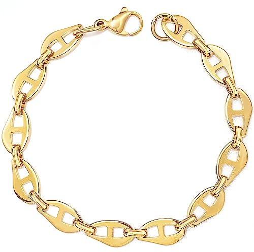 YeGieonr Gold Fussketten für Damen, 18K Vergoldet Edelstahl Herz Wasserfest Fußkettchen, Sommer Schmuck Geschenk für Frauen Teenager Mädchen