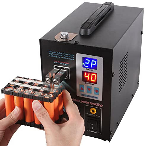 Saldatrice a Batteria, saldatrice a Punti a Doppio impulso da 0,15 mm, saldatrice a Punti a Batteria da 2,8 kW e Stazione di Saldatura a Batteria Portatile per Batteria al Litio 18650 14500