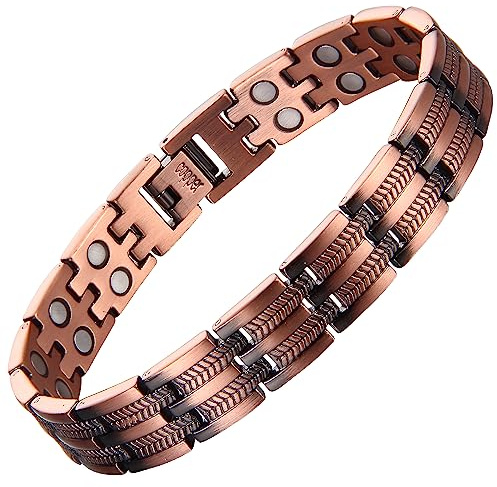 BioMag Kupfer Herren Magnetische Armbänder für Arthritis Damen Verschluss Armband Magnet Herren Gesundheit Magnetarmband