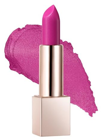 Beauty Searcher Metallic Shine Lipstick Trucco per labbra per donna Rossetti opachi vellutati Idratante No-Stick Cup Lip Makeup, Lunga durata Waterproof Shine Lip Gloss (Pink Lady)