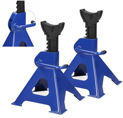 YouseaHome 3T Doppelstift Unterstellbock Abstellbock Stützbock Profi Unterstellbock, 3 Tonnen Tragkraft Höhenverstellbar von 290 mm bis 430 mm, 3000 kg Sicherheit KFZ Böcke Set