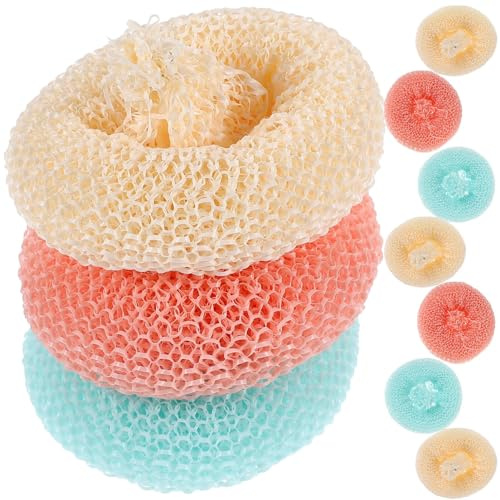 iplusmile Wiederverwendbare 10 Stück Zufällige Farbe Geschirrspülschwämme aus Kratzfestem Abs Material Bunte Runde Küchenschwämme für Vielseitige Reinigung in Küche und Haushalt