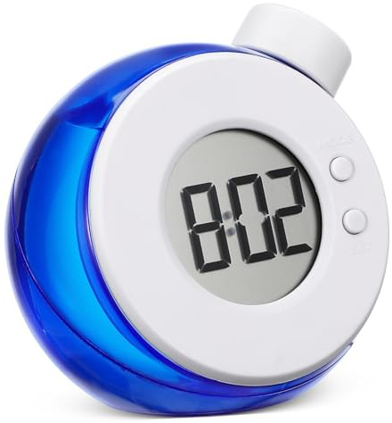 MAGICLULU Wasserenergieuhr mit LED Anzeige, Blau, Kunststoff, Wasserantrieb | Tisch Uhr zum Hinstellen, Wasserkraftuhr für Badezimmer, Batterie nicht Enthalten