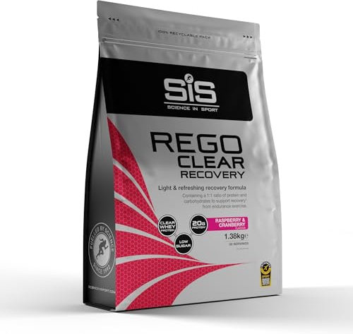 Science in Sport Rego Clear Isolate 1,38kg Lampone & Mirtillo rosso - Drink di recupero con carboidrati, proteine in polvere, elettroliti, vitamine e minerali, Favorisce un allenamento efficace