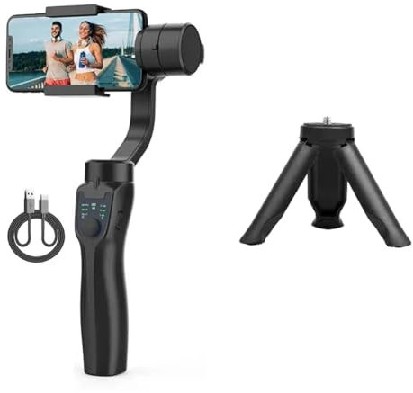 Breeshy soporte para teléfono universal Gimbal 3 ejes portátil F8 estabilizador de grabación de vídeo Smartphone para teléfono móvil