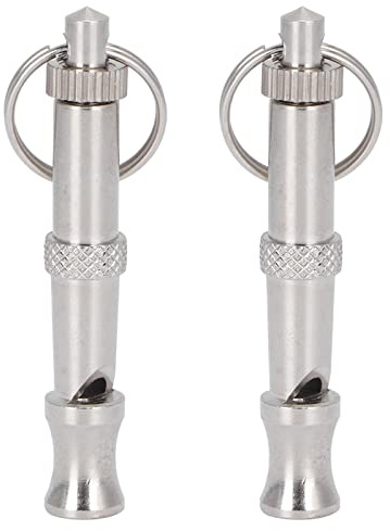 LIYJTK 2 Stück Edelstahl Ultraschall Taubenpfeife Hundetraining Haustier Verhaltenswerkzeug Tragbarer Trainer Vögel Metall Aluminiumlegierung für Tauben Vogel Papageien