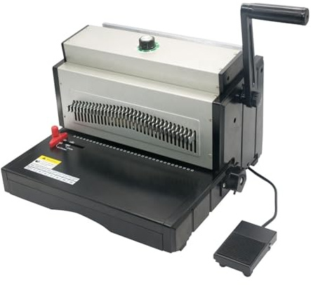 JOXLOVER Bindemaschine, Binder, ET8707 A3 A4 14,3mm Draht 3:1 Elektrische Stanz Bindemaschine Locher Maschine Einstellbare Puncher Papier Punch A5 für Briefpapier im Format A4, A5