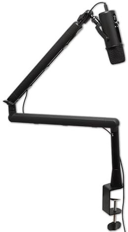 Pied de Micro, Bras de Microphone à Profil Bas, Bras de Microphone Haut de Gamme Rotatif à 360°, Support de Microphone Universel Avec Gestion des Câbles Intégrée, Bras de Microphone Pour Le Podcasting