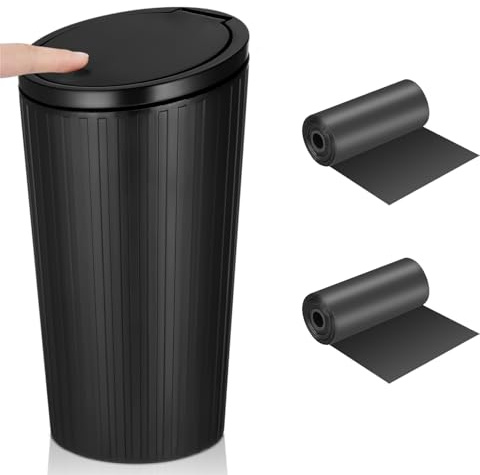 Yimomoyi Mülleimer für Auto mit Deckel, Mini-Mülleimer mit 2 Rollen, wasserdicht, geruchsdicht, leakproof Auto-Müll, für Haus und Büro