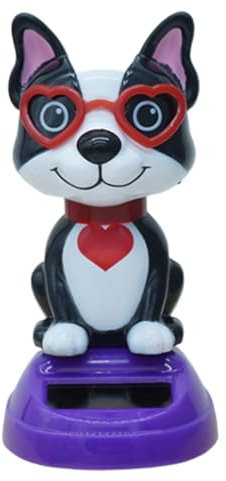 Solar Wackelfigur Hund, Solar Tanzfigur Hund, Wackelfigur Auto Solar Lustig, Solar Tanzende Hund Figuren Spielzeug für Auto Armaturenbrett Haus Büro Schreibtisch Dekoration, Geschenk für Fahrer