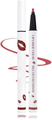 Benighty Liquid Lip Liner, 2-in-1 Longwear Liquid Lip Liner, Lip Liner Pencil, 2-in-1 Waterproof Liquid Lipstick, Liquid Lip Liner, Lip Liner Stain Pen. (04 Rose Pink, 13cm)