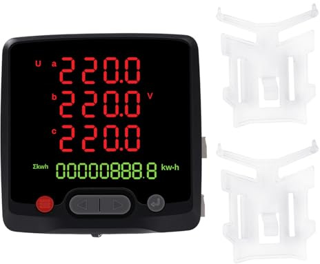 Stromzähler 3 phasen Drehstromzähler AC 0-500V 0-5A LCD-Digitalanzeige kann die Spannung Strom 8 Arten von Werten zu messen, Einstellung von spannung Alarm, RS485 serielle (96 * 96mm)