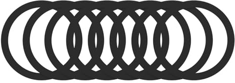 sourcing map Magnetic Sticker Ring, 8Pcs Universal Magnetic Adapter Ring Metal Magnet Wireless Charging Conversion Kit for Mobile Phone Case Wireless Charger (Black)