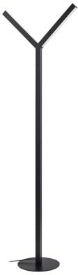 Lucande LED Stehlampe Ilian dimmbar (Modern) in Schwarz aus Metall (2 flammig,) - Stehleuchte Floor Lamp Standleuchte Wohnzimmerlampe Wohnzimmerleuchte