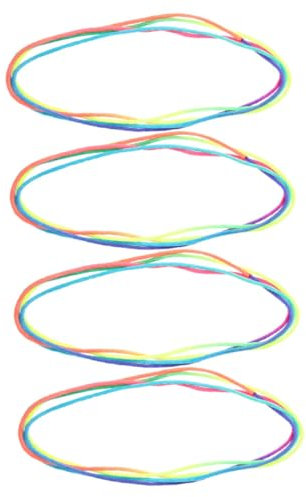 IMIKEYA Cats Cradle String Toy Rainbow Color 1.6m Finger Rope for Kids 4pcs Pack Party Supplies Hand Game Playthings