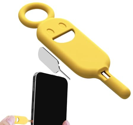 Herramienta de expulsión – Extractor de tarjetas con funda, abridor de ranura móvil | Pin de dispositivo compacto con agarre de silicona, accesorio fiable para acceso a la bandeja del teléfono, kits