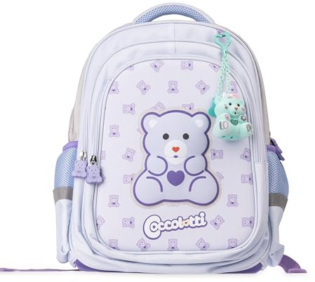 Colourbook - Zaino Scuola Coccolotti, Schienale Ergonomico Imbottito, Spallacci Regolabli, Dimensioni 44x34x17, 25 litri, Official Licensee (Classic Lilla)