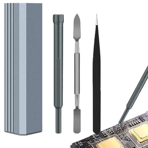 Jeu de tournevis de précision - Kit de réparation de tournevis 44 en 1 - Kit de précision en acier et d'aluminium - Poignée antidérapante avec pince à burin 42 bits - Outil pour ordinateur