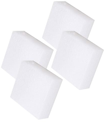 NUOBESTY Almohadillas de Espuma para Fieltrar Aguja 4 Pcs, Cojines Cuadrados Engrosados 15x15x5 Cm, Color Claro para Manualidades, Mesa de Trabajo y Proyectos DIY de Fieltro de Lana