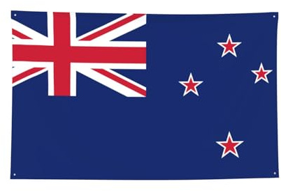 Drapeau de Nouvelle-Zélande 2x3 pieds pour les amoureux du football 2026 - Bannière pour les supporters de football