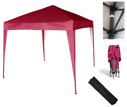 MCC Tonnelle, tonnelle de jardin, chapiteau, kit complet, 2 x 2 m Rot
