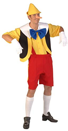 Thetru Pinocchio Kostüm Holzpuppe Fasching Lügner Lange Nase Märchen (L)