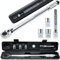 CCLIFE Drehmomentschlüssel Auto 1/2 Zoll, 28-210 Nm, Drehmomentschlüssel 6tlg Set für Motorrad inkl. 3 Stecknüsse 17/19/21 mm 1 Verlängerung