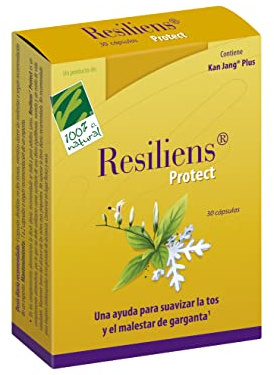 Resiliens Protect® - Kan Jang® Plus - Extractos de Andrographis y Eleuterococo - Refuerza Defensas Naturales - Alivio Respiratorio - Con Vitamina C y Zinc - 30 Cápsulas - 100% Natural