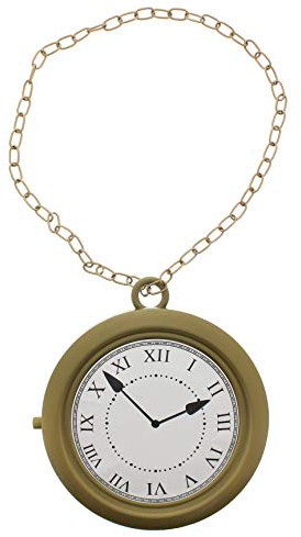 Zac's Alter Ego Huge 20cm Diameter Gold Chain Pocket Watch/Clock Necklace